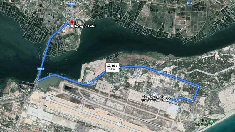 Hoang Sa Hotel den san bay quoc te Cam Ranh