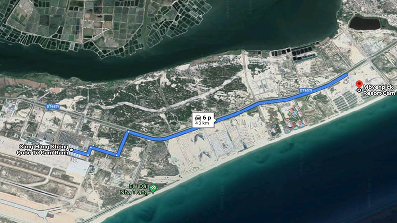Movenpick Resort Cam Ranh đến sân bay Cam Ranh