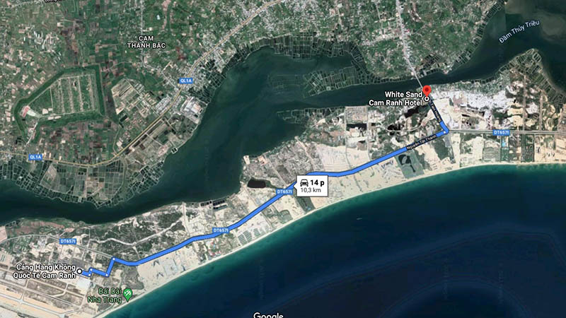 White Sand Cam Ranh Hotel đến sân bay quốc tế